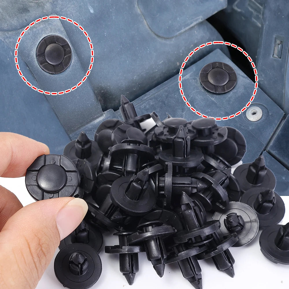 8mm Auto Fasteners Rivets Clips for Nissan Automotive Fastener Clips Body Push Retainer Bumper Trim Retainer Fastener 100/10Pcs