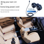 Car Seat Back Cooling Fan USB Charge Dual Head Fan 360 Degree Rotation Portable Cooler 3-Speed Super Wind Car Accessories