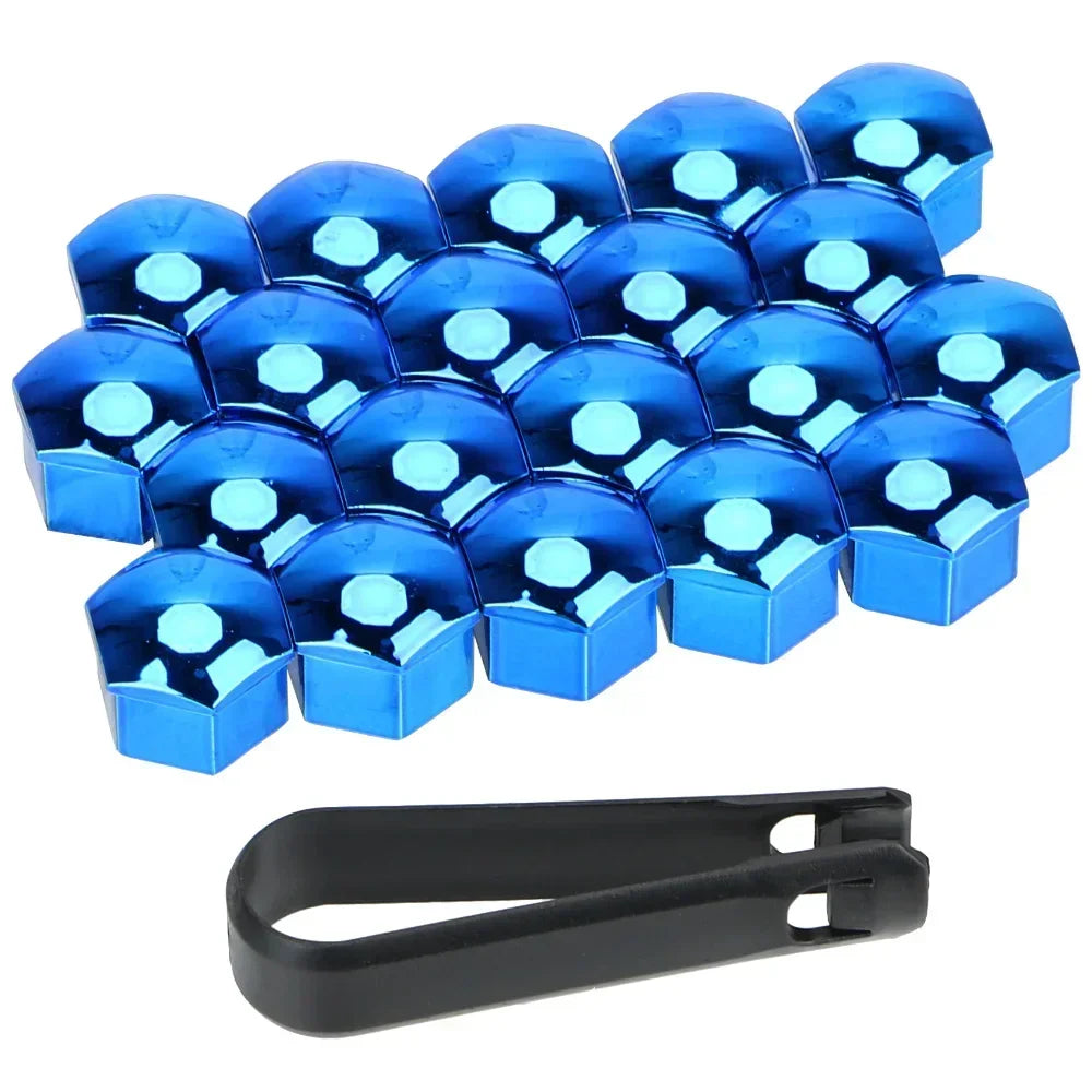 20pcs Universal Lug Nut Covers for Automotive Wheel Hubs Tire Cap Modification Accessories Dust-Proof Rust-Proof Durable Stylish