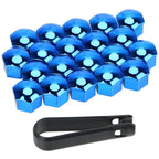 20pcs Universal Lug Nut Covers for Automotive Wheel Hubs Tire Cap Modification Accessories Dust-Proof Rust-Proof Durable Stylish