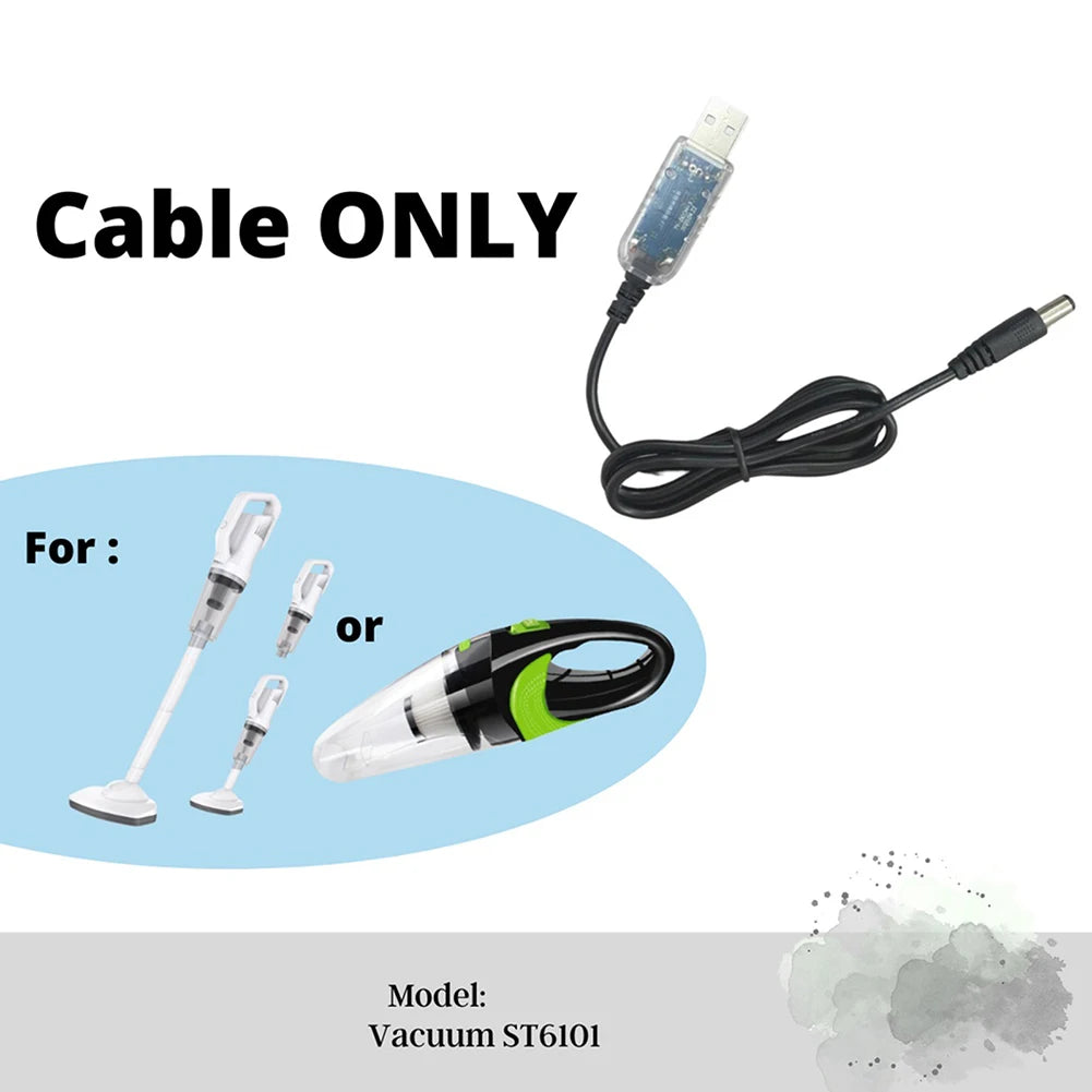 1pc Charging Cable For Car Household Vacumn Cleaner ST-6101 120W USB Charging Cable Wire Accessories Home Vacuum Cleaner Parts