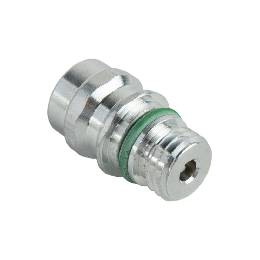 A/C Service Valve High Side R-134a Port Adapter With Replaceable Valve Cores Air Conditioning Pipeline