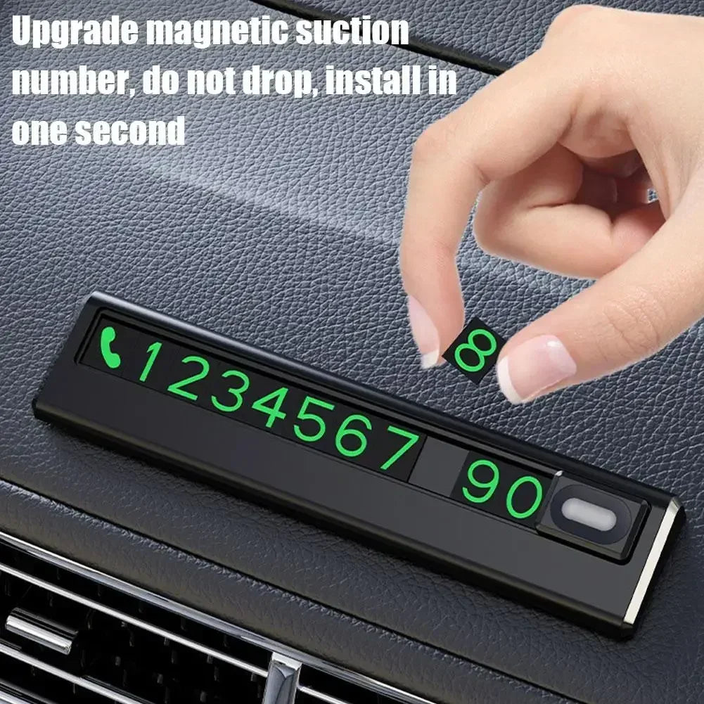 Car Park Stop Sign Universal Automobile Accessories Car Temporary Parking Card Phone Number Card Plate Telephone Number Amagi