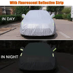 Universal For Audi A3 A4 A5 A6 A7 B7 B8 C5 Q2 Q3 Q5 7 Body Full Covers Black/Silver Outdoor Sun Snow Rain Protection Cover Amagi