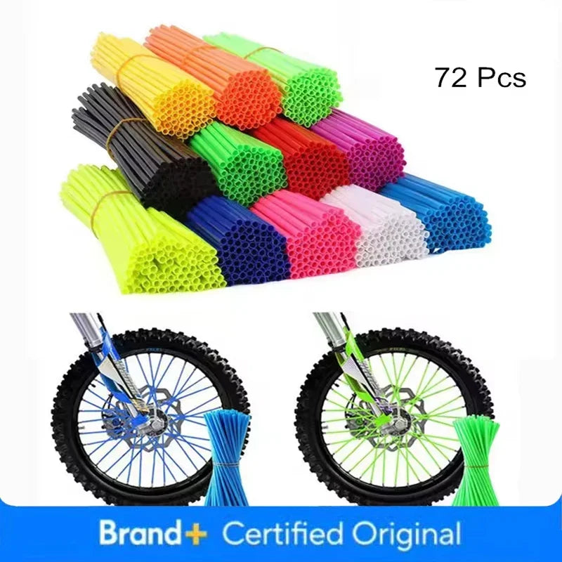 72 Pcs Universal Motocross Motorcycle Dirt Bike Enduro Wheel Rim Spoke Shrouds Skins Covers Moto For KTM HONDA YAMAHA KAWASAK