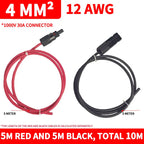 4/2.5mm² PV1-F Solar Extension Cable 1/2/3/5/10M Waterproof DC Connector Male Female Pair IP67 for Photovoltaic System