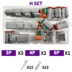 DT Series Deutsch Waterproof Connector Kit Repair Tool Portable Box Suit DT06-2/3/4/6/8/12S DT04-2/3/4/6/8/12P Terminal & Pliers