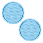New Bling Rhinestone Cup Holder Drink Pad Interior Decoration Cute Anti-slip Round Durable Mat Coaster Heat Resi Car Accessories