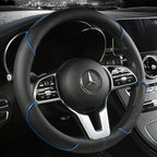 All Seasons Leather Diamond Steering Wheel Cover Universal Fit for 14 .5-15 Inch Durable Leather Cover Anti-Slip Veins Amagi