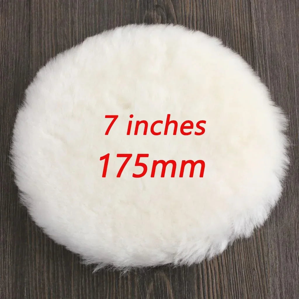 3/4/5/6/7 Inch Wool Polishing Disc Car Waxing Polishing Buffing Car Paint Care Polisher Pads Auto Washing Accessories 1/5pcs