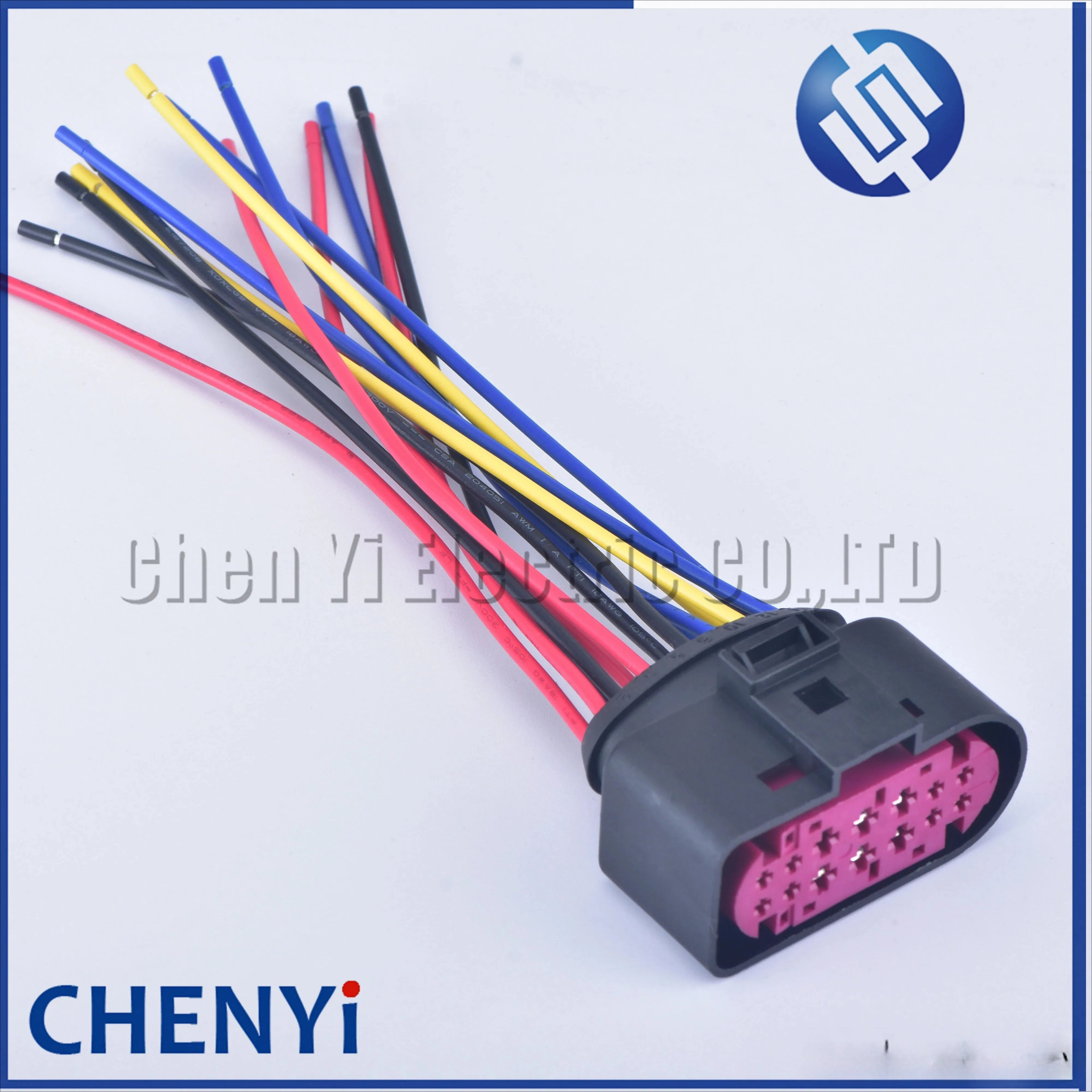 14 Pin/way Waterproof Car Xenon Headlight Lamp Plug Connector Socket 1J0973737 1J0973837 with wires