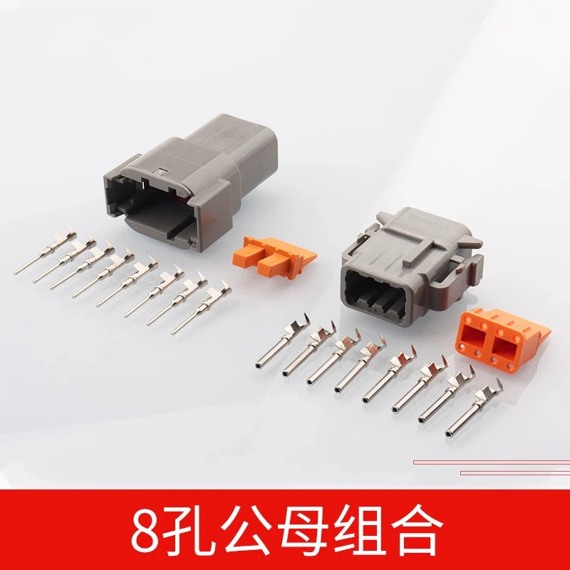 Automotive connector Dechi plug-in DTM06-2S male and female mating heavy truck wiring harness waterproof plug DTM04-2P