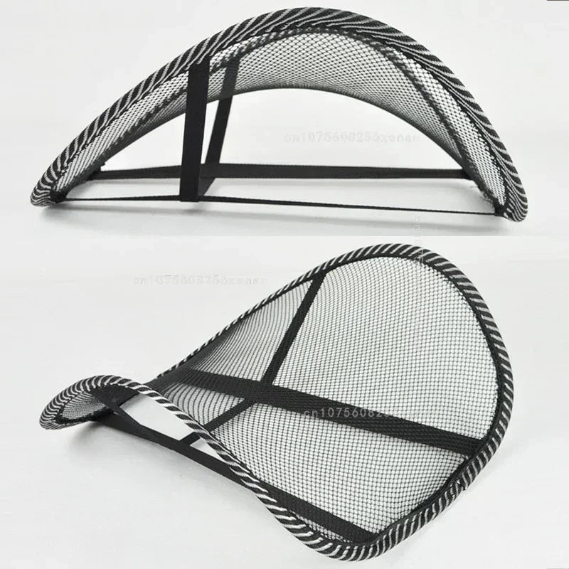 Car Seat Office Chair Massage Back Lumbar Support Mesh Ventilate Cushion Pad Black Mesh Back Lumbar Cushion for Car Driver Amagi