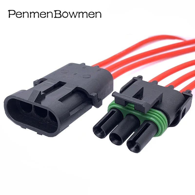 1 Set 1 2 3 4 6 Pin Car Weather Pack Electrical Cable Connectors Waterproof Female Male Wire Harness Plug 12015792 12015797