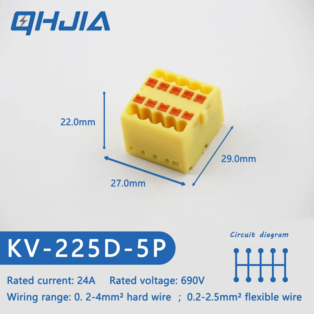 Fast Wiring Mini Rail-Type Quick Junction Box | 1-In-Multi-Out Plug-in Terminal Wire Connector for Easy Electrical Connection