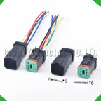 6-pin connector black series connector waterproof socket deutsch engineering vehicle