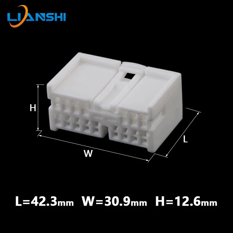 DJ7165-0.6-10/21 Automotive speed sensor PCB connector board end pin 16-hole plug seat rubber shell sheath with terminal