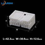 DJ7165-0.6-10/21 Automotive speed sensor PCB connector board end pin 16-hole plug seat rubber shell sheath with terminal