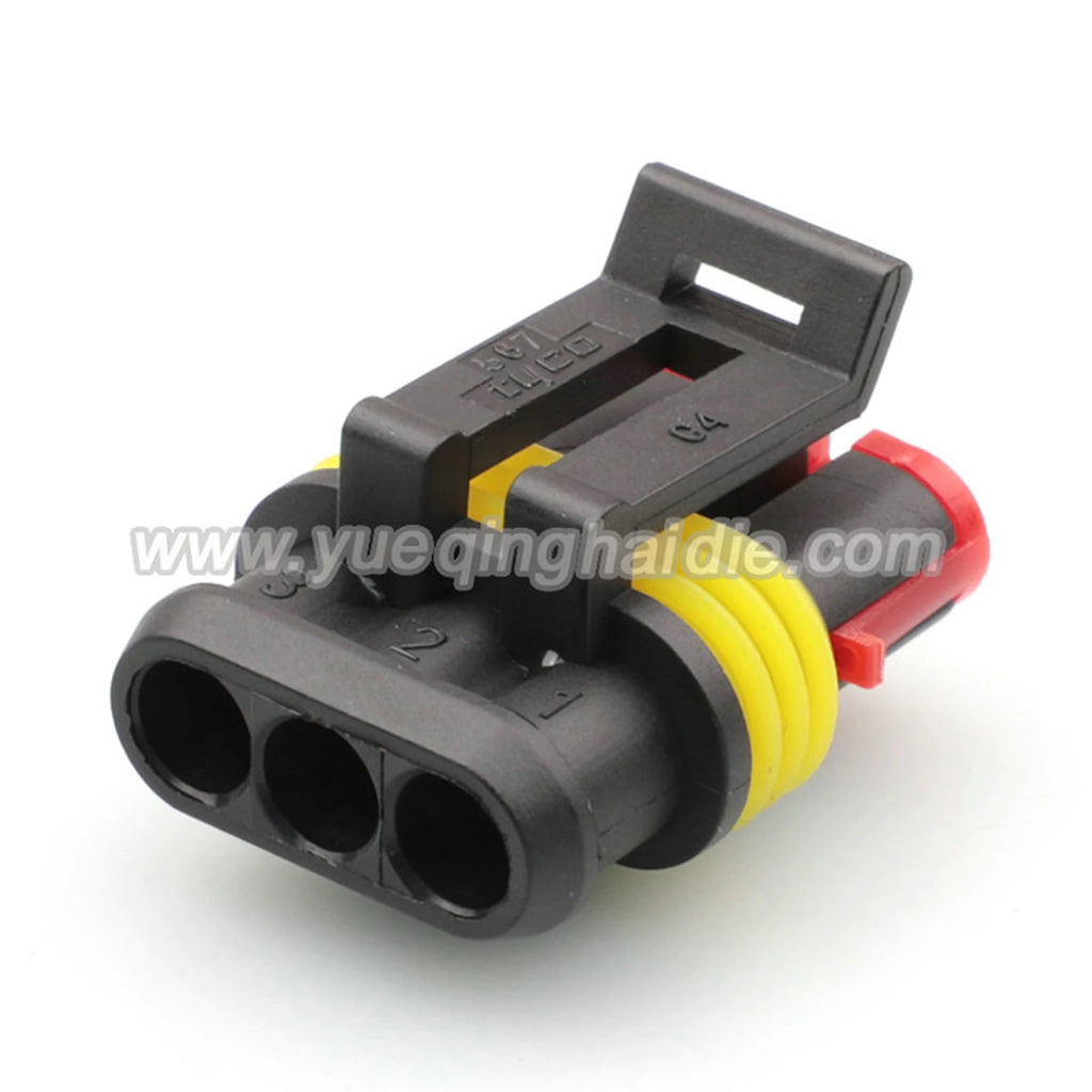 AMP 3Pin Connectors Waterproof 1.8mm Male Female Connector Automotive Wiring Harness Cable Socket 282105-1 282087-1