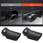 Universal Car Exhaust Tip Round Aluminum ALloy Muffler Tail Trim Rear Auto Exhaust Pipe Nozzle Silencer Pipe Inlet 63mm