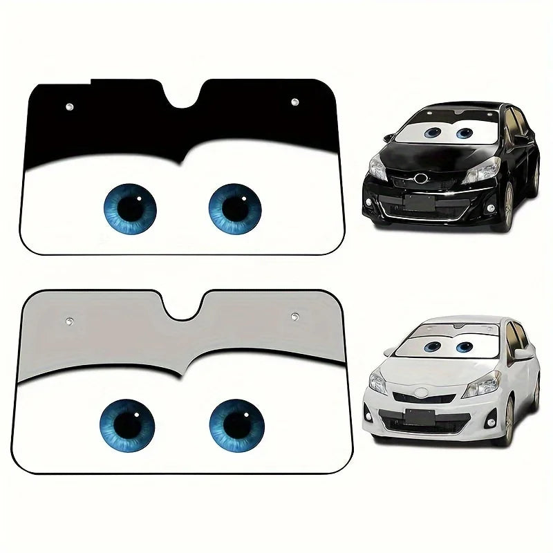 Cartoon Window Foils 4 Colors Eye Pixar Heated Windshield Sunshade Car Front Window Visor Car Solar Protect tools New amagi