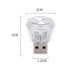 Car Cigarette Lighter USB Atmosphere Light LED Mini Colorful Night Light Wiring-Free Interior Lighting Supplies Accessories New