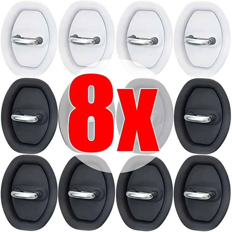 Universal Car Door Closing Shockproof Silicone Cushion Mute Shock Absorber Protective Covers Car Door Latch Accessories 8/1pcs