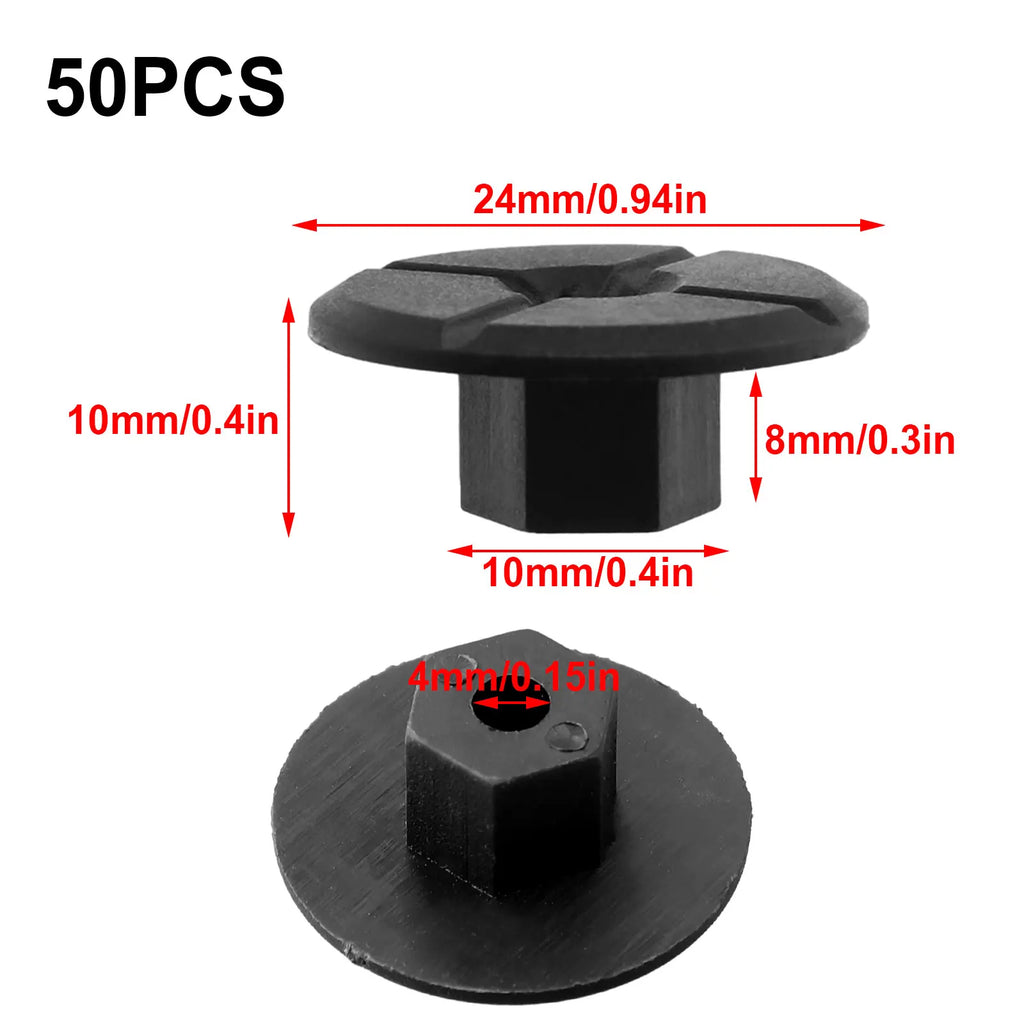 50Pcs Unthreaded Nut Clips For Mercedes For BMW 2019900050 51711958025 Car Snap Nut Fender Snap Interior Accessories