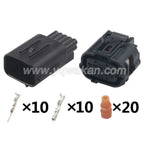 10PIN Connector Waterproof 0.6mm Male Female Connectors Cable Plug 6188-0696 6189-1134 With Terminals and Seals