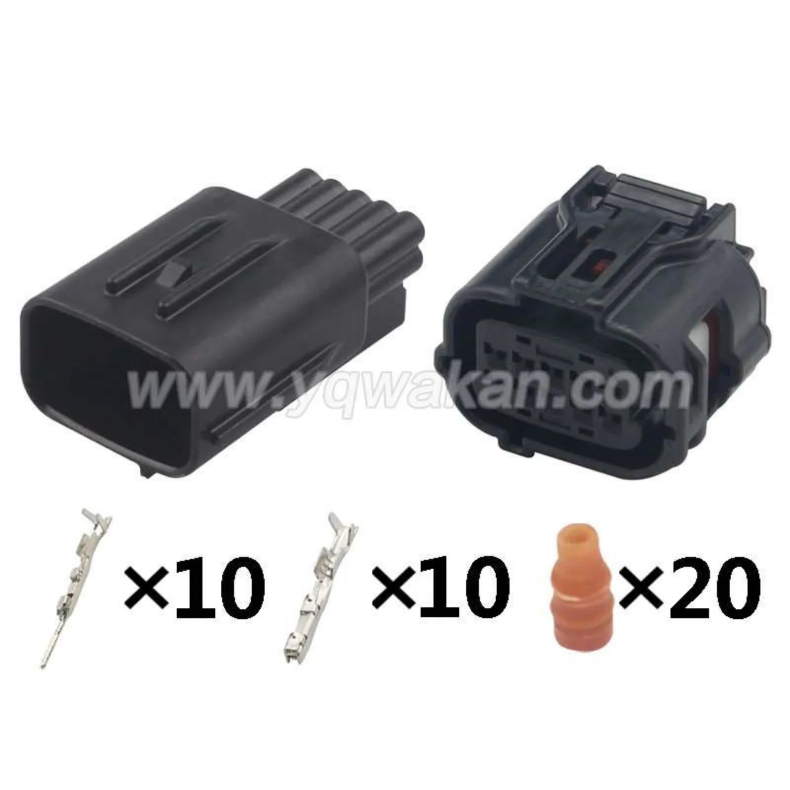 10PIN Connector Waterproof 0.6mm Male Female Connectors Cable Plug 6188-0696 6189-1134 With Terminals and Seals