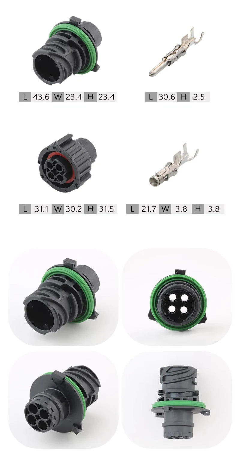 1-967402-1/1-967325-1 Automotive connector Universal odometer wiring harness plug 4-hole waterproof connector sheath with termin