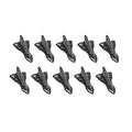 10pcs Car Exterior Trim Items Roof Tail Black Shark Fin General Purpose Pointed Carbon Fiber Bumper Modification Kit Wind Knife