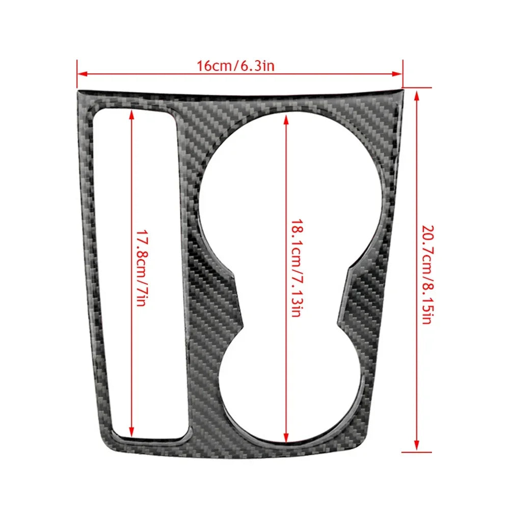For Audi A4 B8 A5 2009 2010 2011 2012 2013 2014 2015 Carbon Fiber Center Console Water Cup Holder Cover Trim Accessories Tools