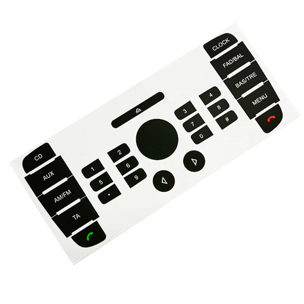 Set Of Auto Car Button Repair Stickers For 6000 CD Radio On For Ford For Mondeo Audio Button Replacement Decals Stickers