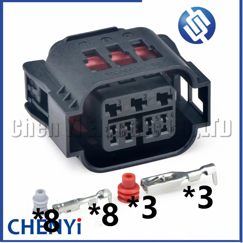 11 Pin Automotive waterproof connector Electronic valve servo motor Wire harness Plug 10090636 10090635