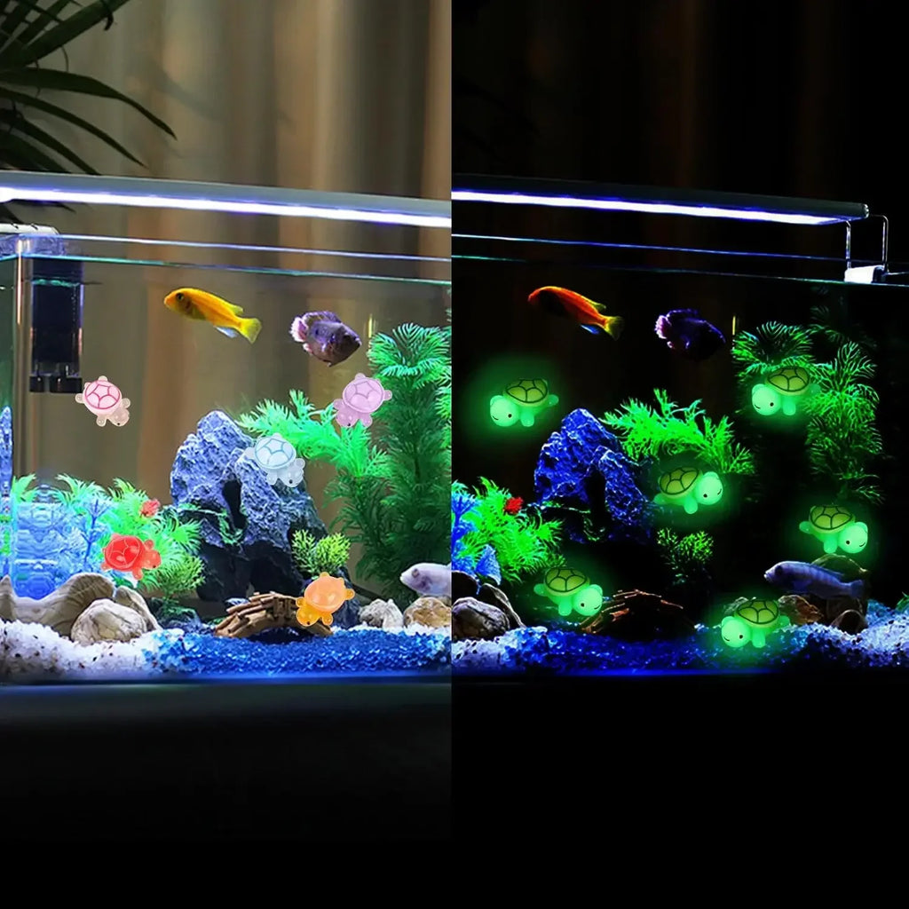 Mini Luminous Turtle Ornaments Glowing In The Dark Miniatures/Giant Turtle Micro Landscape Kids Toys Home Decor Gift Amagi