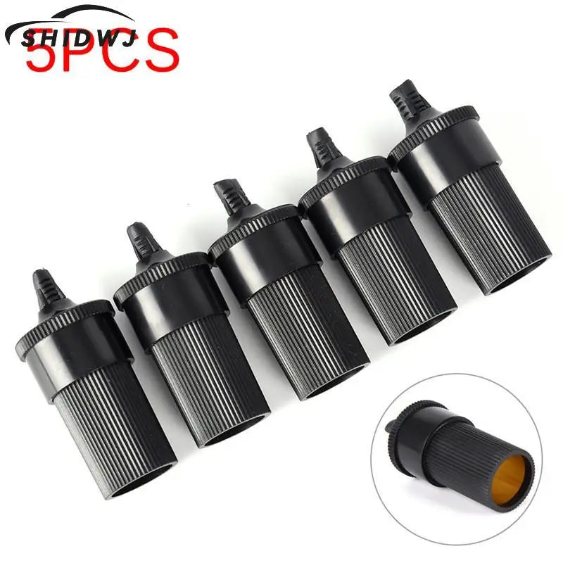 5 Pcs/lot 12V 24V DIY Extension Female Cigarette Lighter Cord Inline Socket Connector Conversion Plug Car Accessories