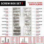 500Pcs/Box M1.2 M1.4 M2 Universal Mini Small Screws Nuts Assortment Kit For Sunglass Watch Eye Glasses Clock Laptop Repair Tools