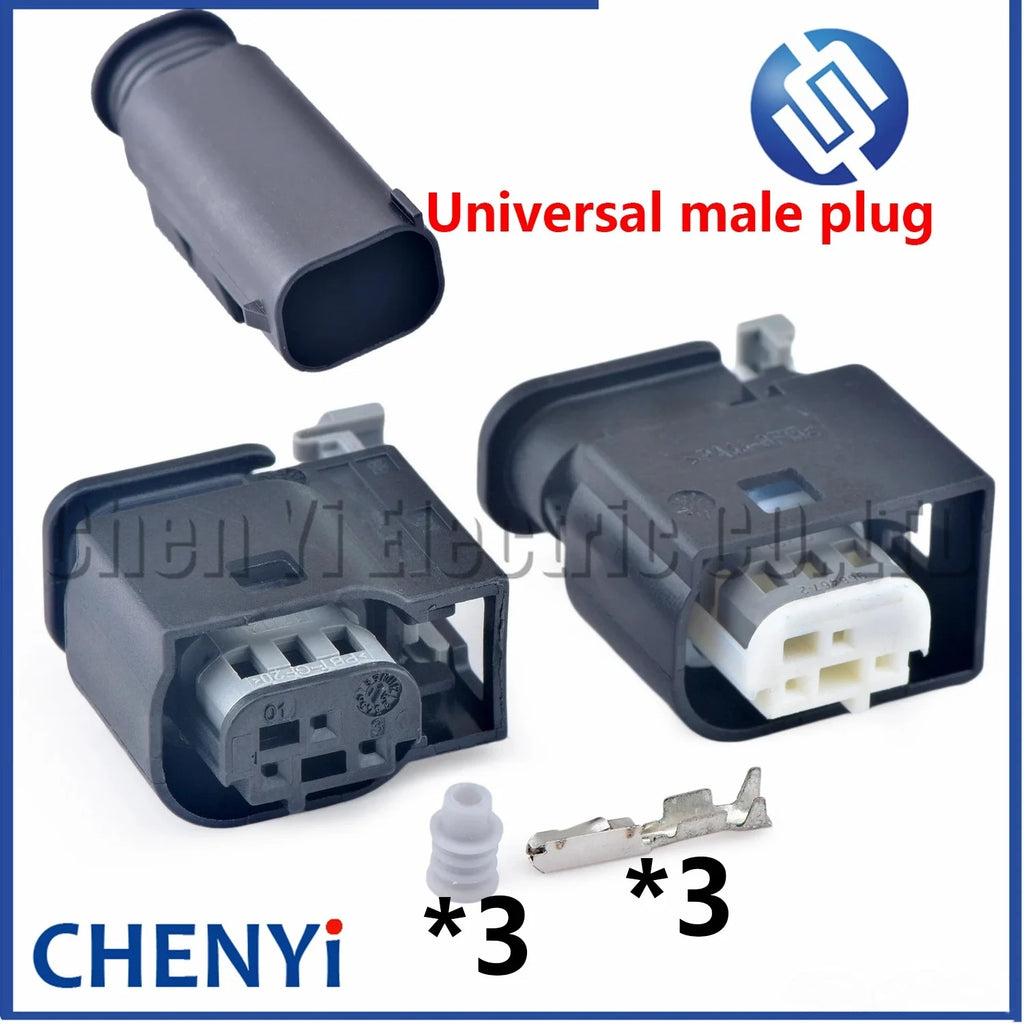 3 Pin Auto connector reverse radar Water temperature sensor Plug 13623745 0-1418474-3 2-1418468-1 A0065402381