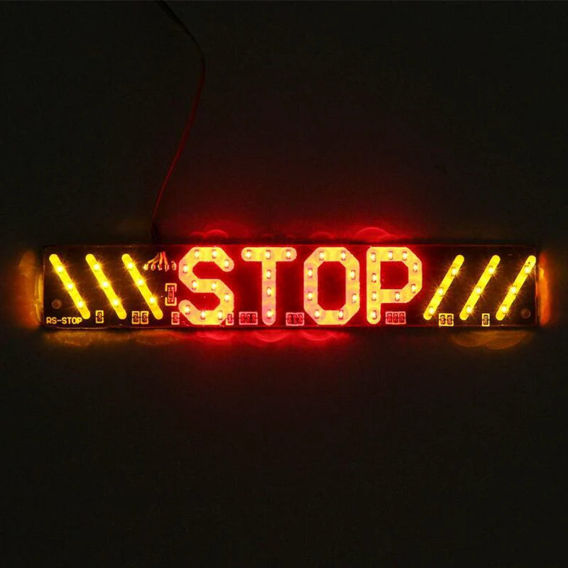 4LED Universal Motorcycle Stripe Stop Lamp Turning Left/right Waterproof Rear Tail Turn Signal License Plate Light DRL Lamp