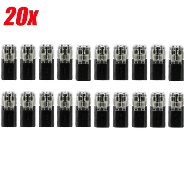 50-1Pcs 2 Pin Way Plug Wire Cable Snap Connectors Waterproof Electric Wire Double-Wire Plug-In Connector with Locking Buckle
