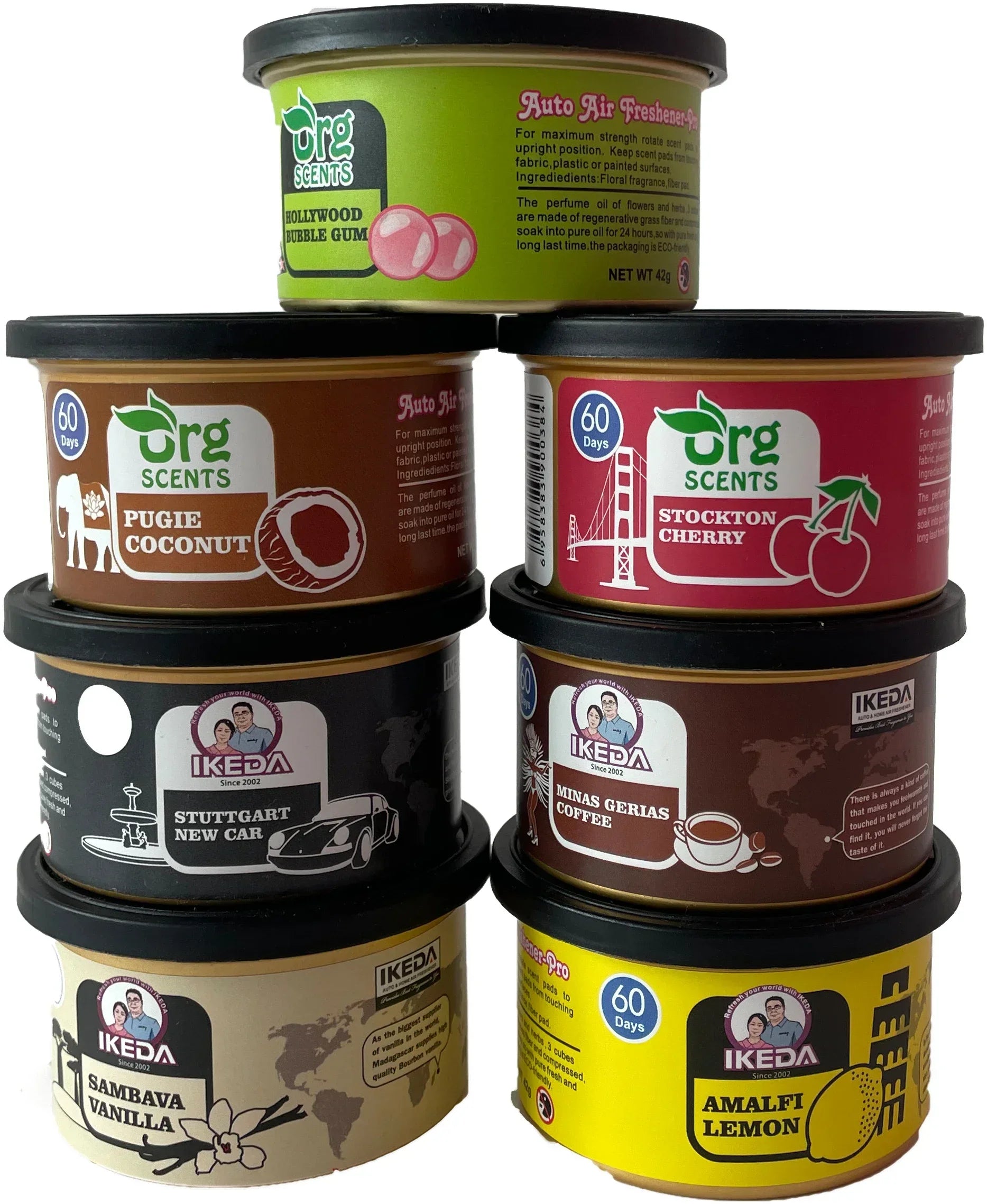 Car Flavoring Perfume Canned Air Fresheners Long-Lasting Auto Aromatherapy Wood Blocks Coffee Flavor Deodorant Supplies Amagi