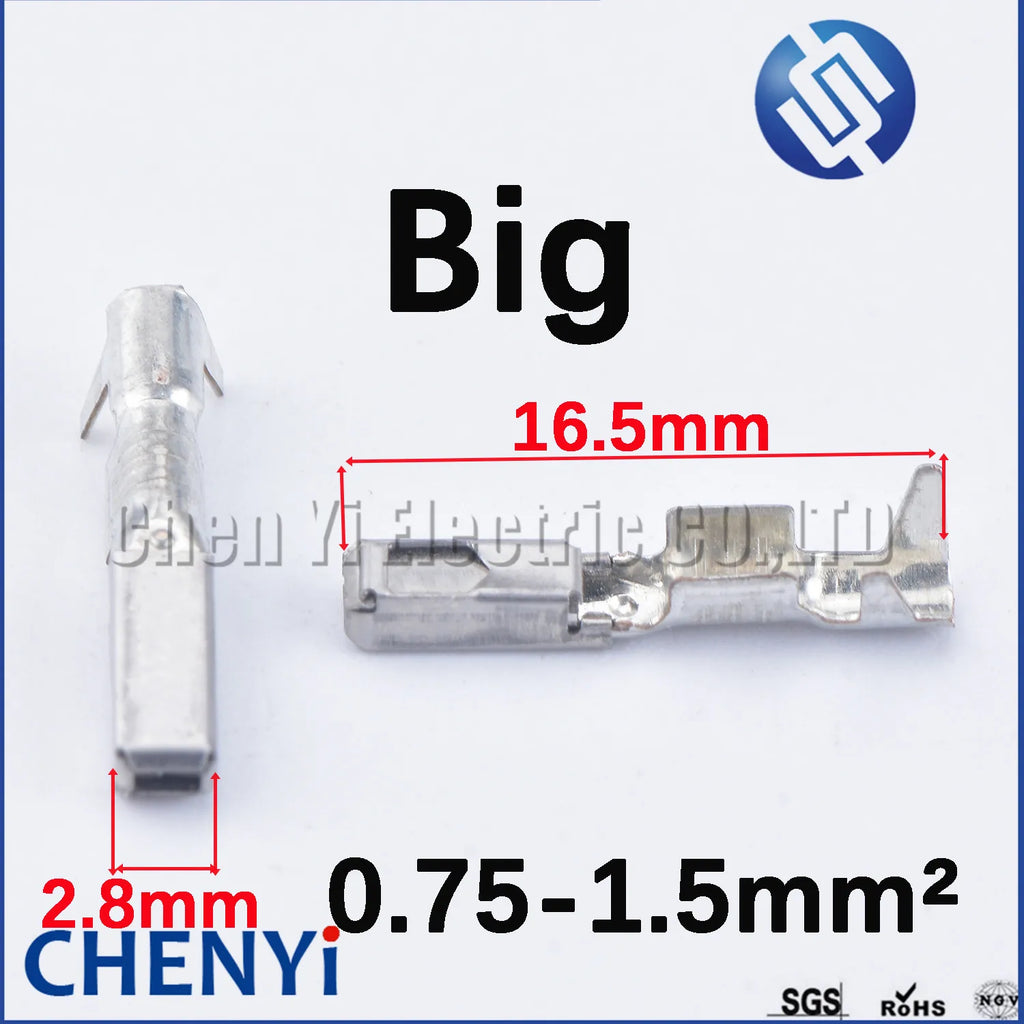 Auto Electrical Wire Loose Pin Brass Crimp Car Terminal For Ecu Connector EDC17 284743-1 284742-1 5-968221-1 5-1241608-1