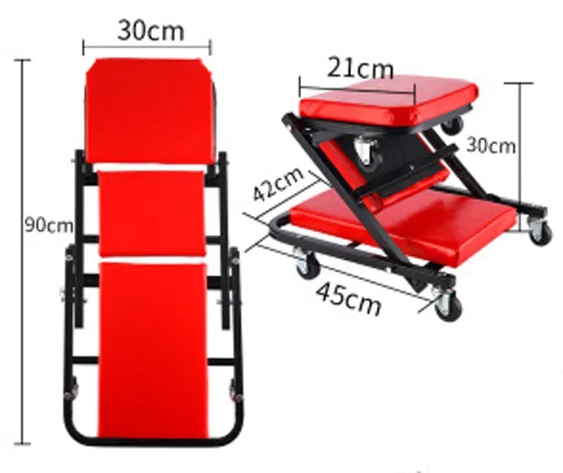 Foldable car repair lying board 40 inches Workshop Bench Wheels Roller Creeper Seat Roller Seat Amagi