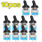 For Motorcycles Boat Supplies Accessory MT-S101 2 Pin 2 Position Mini Toggle Button Switch Blue Micro Toggle Switch Tool 1-10PCS
