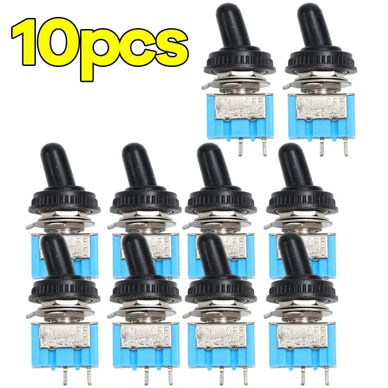 For Motorcycles Boat Supplies Accessory MT-S101 2 Pin 2 Position Mini Toggle Button Switch Blue Micro Toggle Switch Tool 1-10PCS