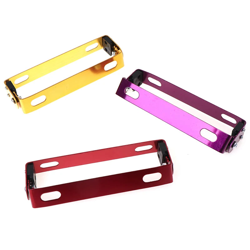 Universal Motorcycle Car License Plate Frame Aluminum Power Racing Auto Adjustable Angle Metal License Plate Holder Bracket