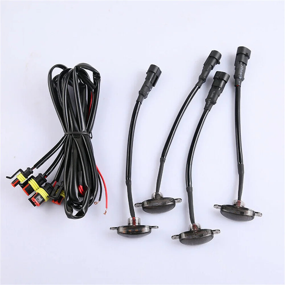 4Pcs Front Grille LED Light For Jeep 2003 To 2021 Front Grille LED Light Raptor Style Grill Car Accessories