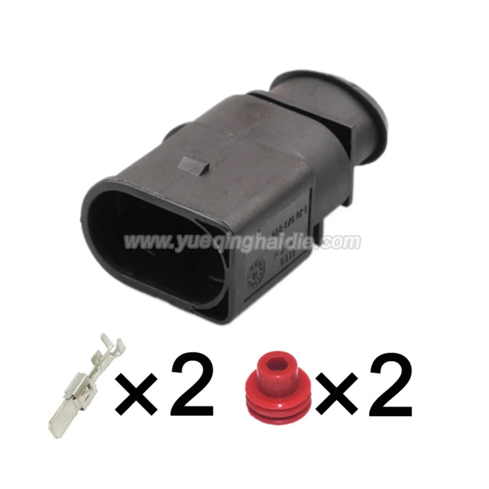 2 PIN Automotive Waterproof Fuel Injection 6.3mm Male Female Connector For VW Toyota Honda Hyundai Elantra 1J0973852 1J0973752