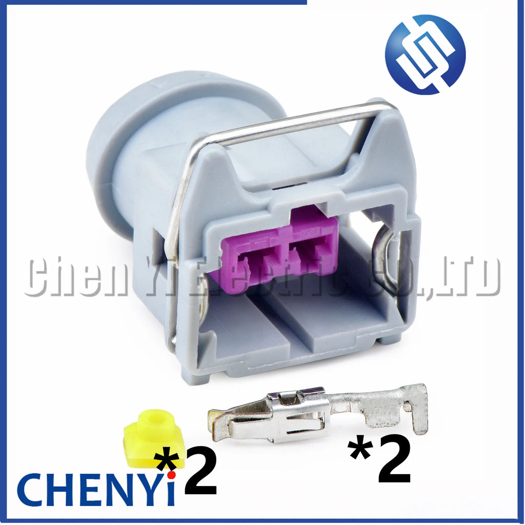 2 Pin Auto Fuel injector connector Car horn Speaker plug 144473-5 144473-6 144473-7 144473-8 For PEUGEOT CITROEN Geely Chang'an
